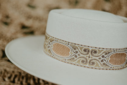 Cleo Wool Felt Hat, Ivory