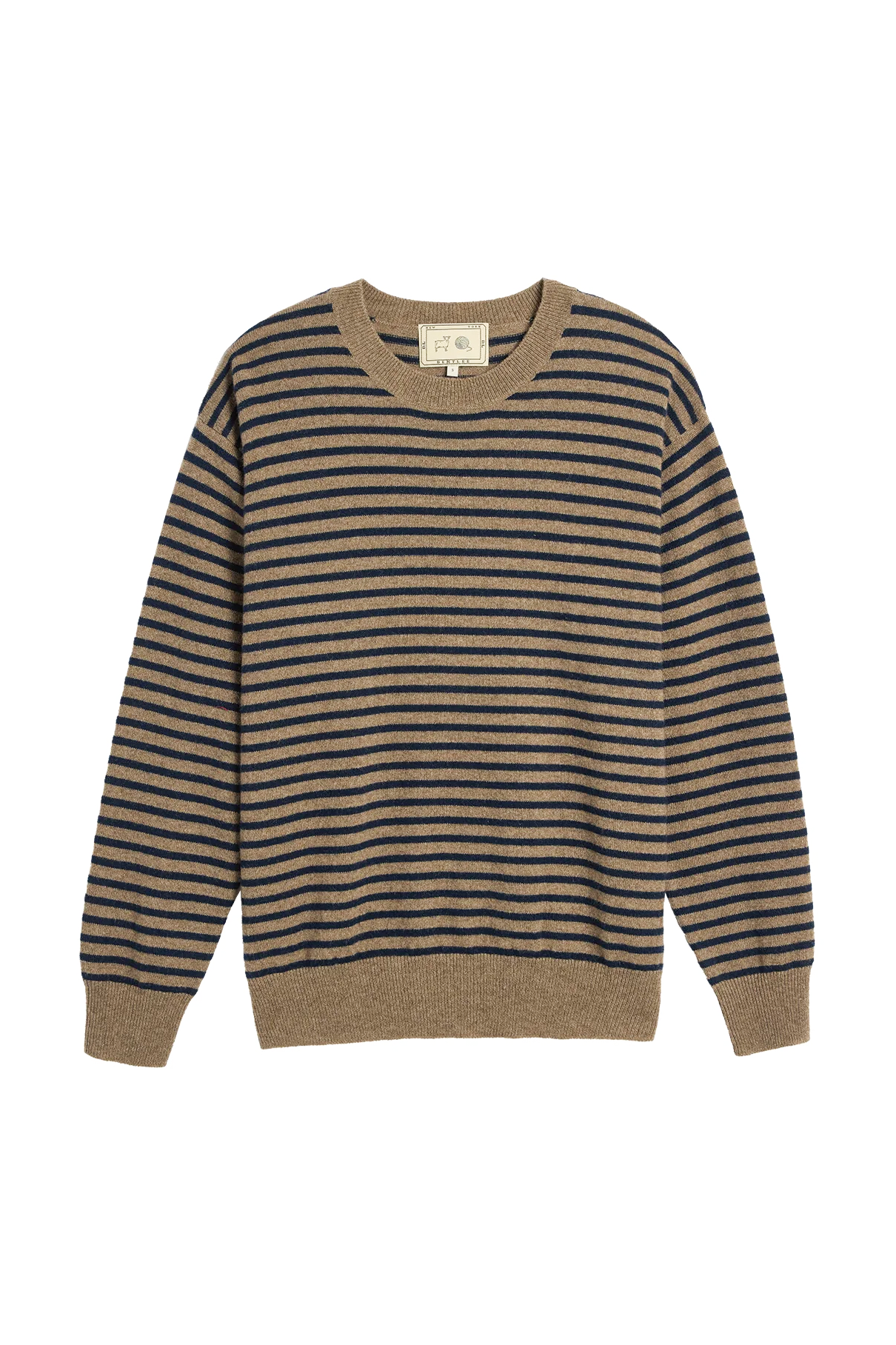 Demylee Neve Cashmere Sweater - Beige / Navy