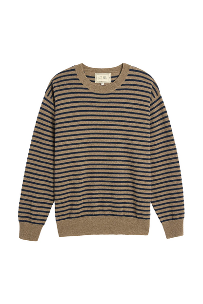 Demylee Neve Cashmere Sweater - Beige / Navy