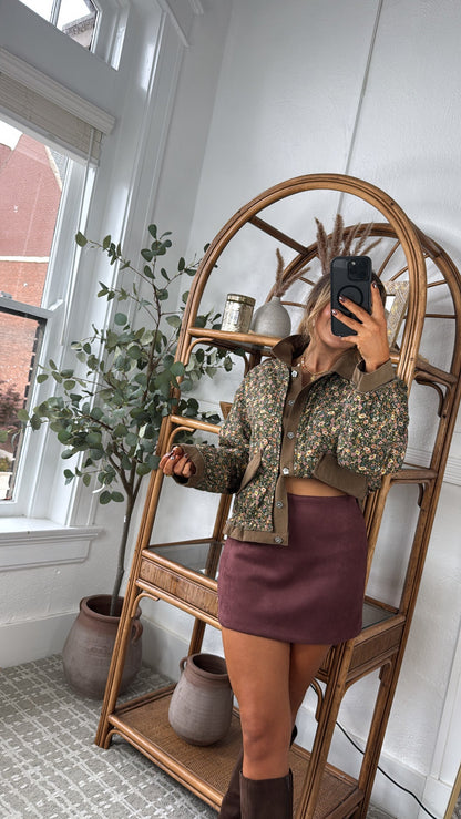 Garden Of Us Jacket, Chocolate Floral