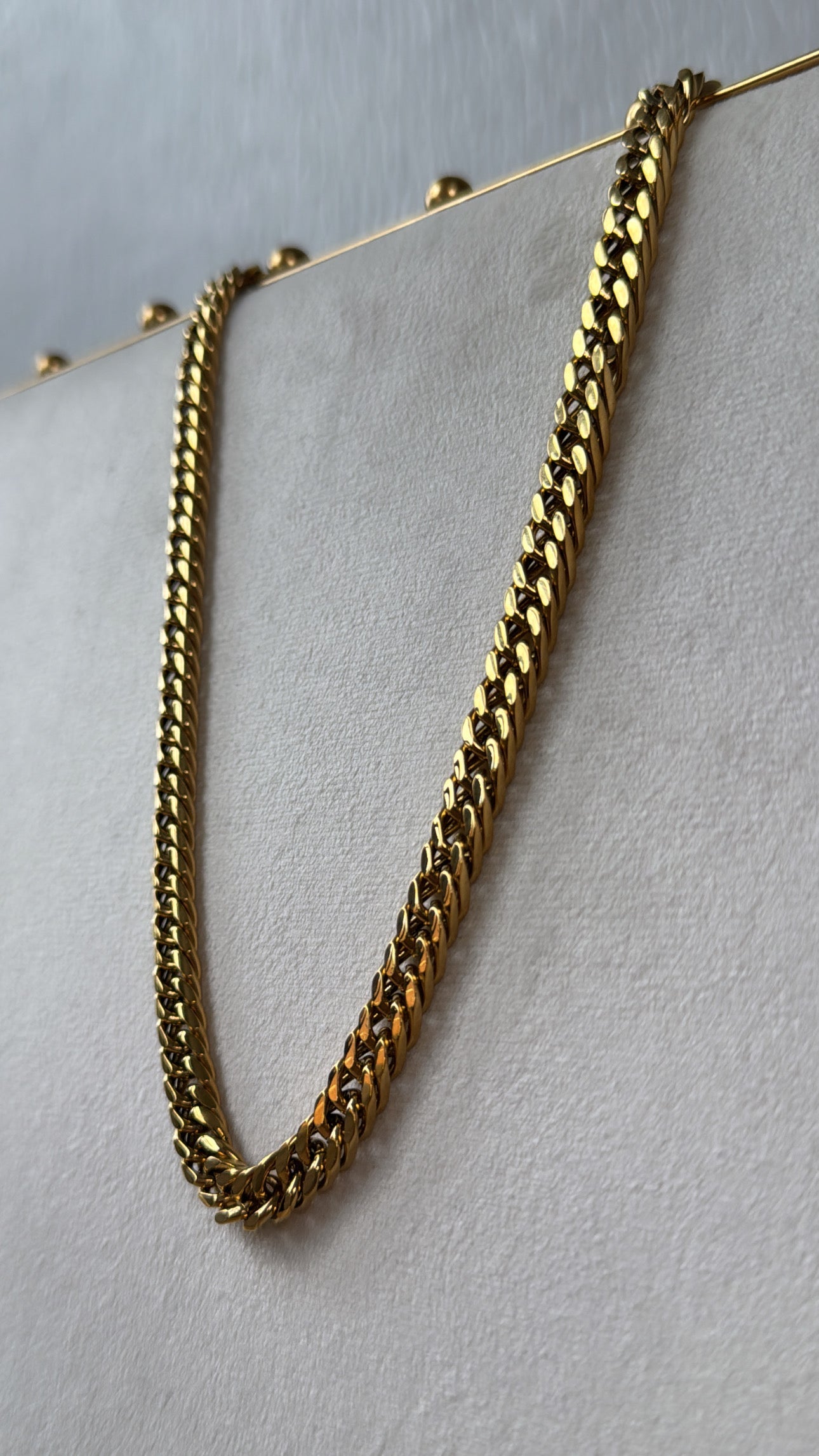 Chunky Shiny Chain Necklace,  Gold