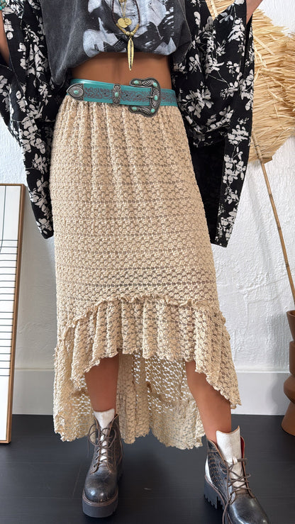 Dustflower Midi Skirt, Taupe