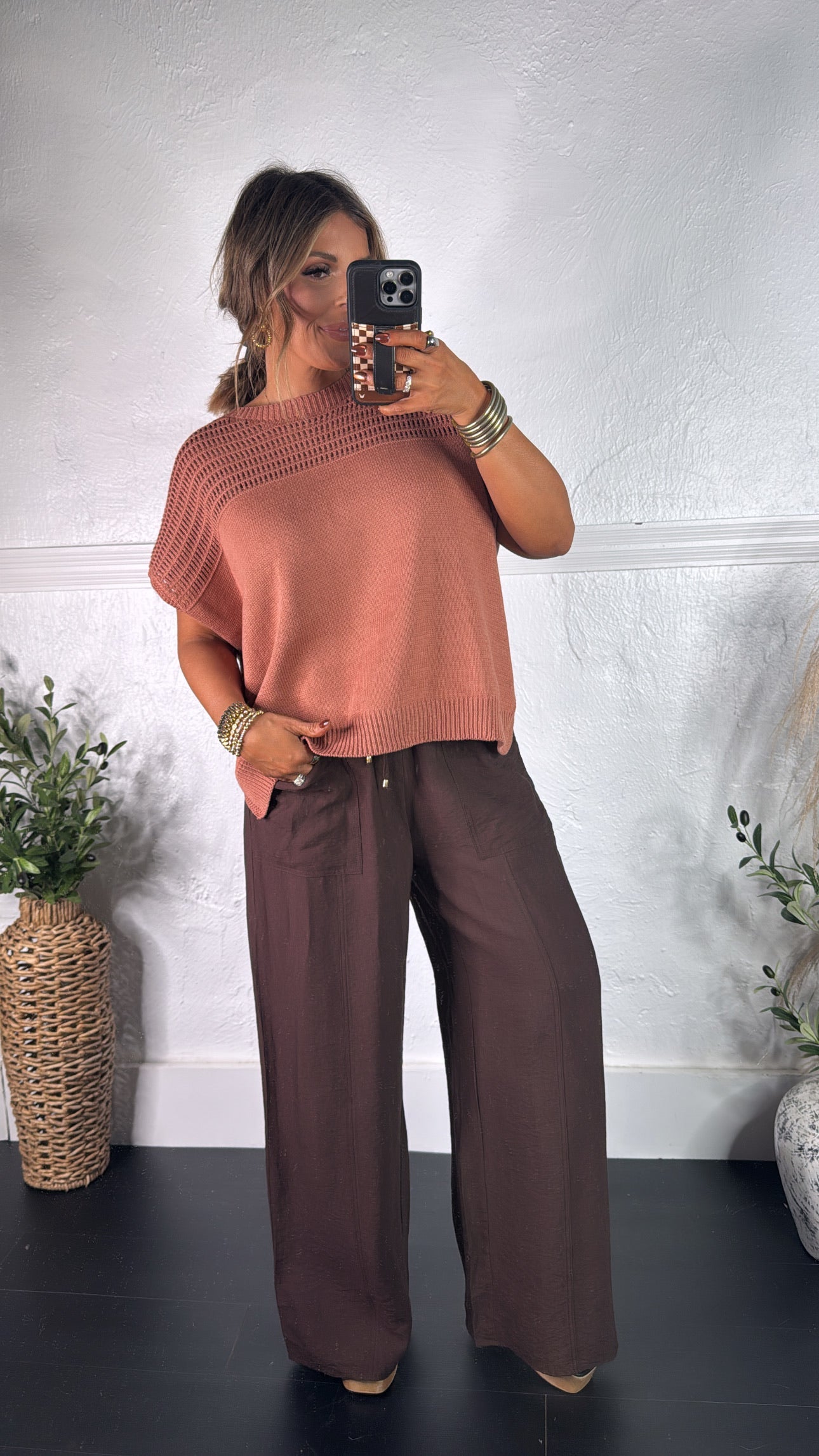 Joanie Relaxed Pant, Brown