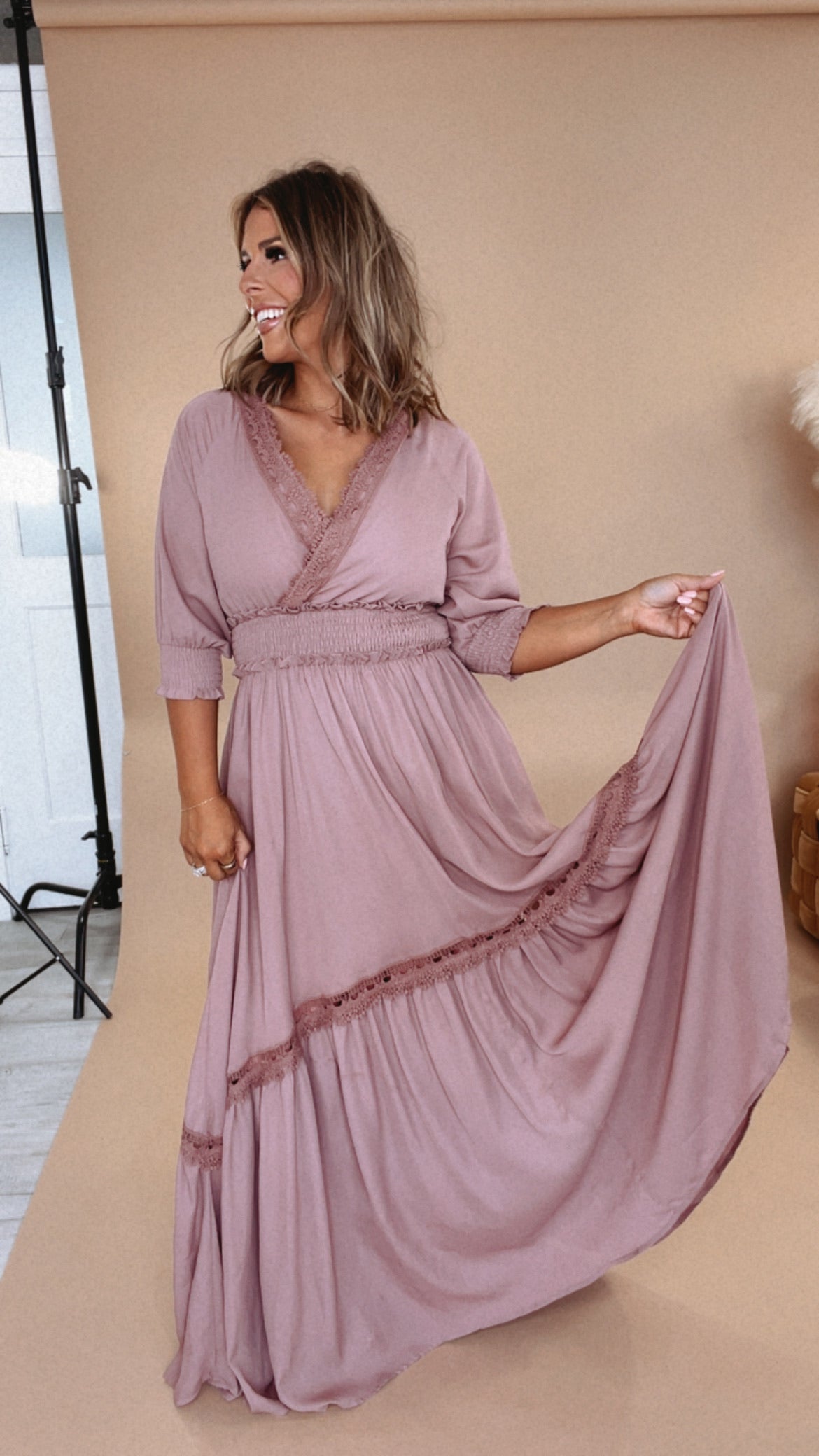 ECB Exclusive: Most Admired Maxi Dress , Blush