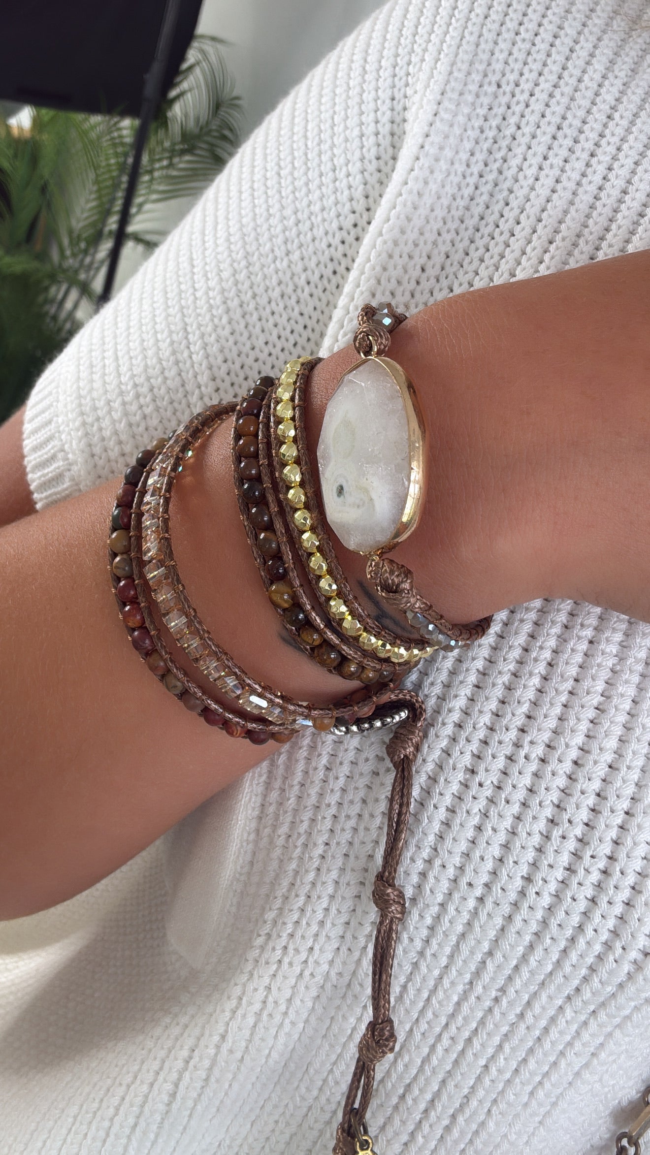 Gypsy Soul Bracelet, White Quartz