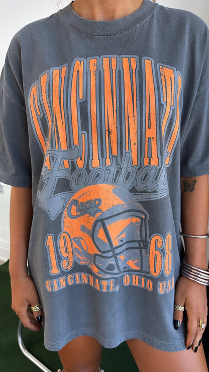 90's Cincinnati Football Vintage Oversized TShirt, Pepper