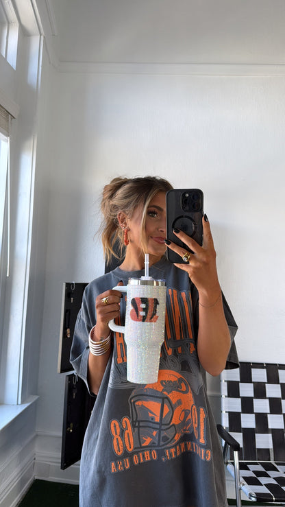 90's Cincinnati Football Vintage Oversized TShirt, Pepper