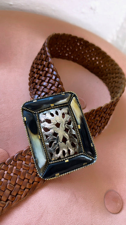 Empire Square Belt, Brown