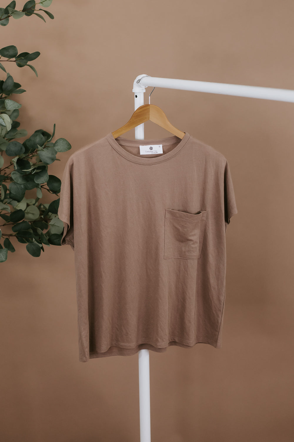 First Choice Crew Neck Pocket Tee, Mocha