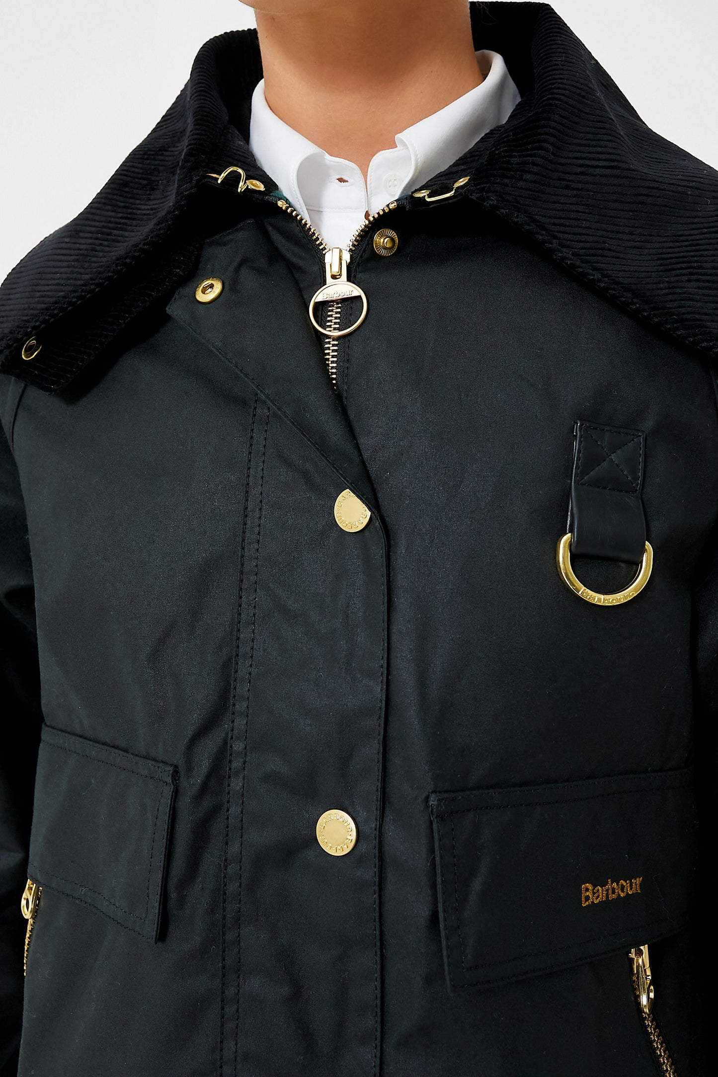 Black and Sage Tartan Catton Wax Jacket