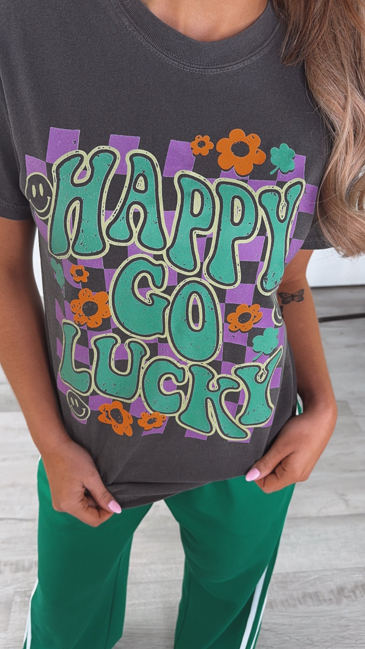 Happy Go Lucky St. Pattys Day Tee