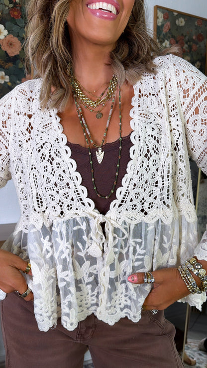 Galvin Layered Necklace, Olive