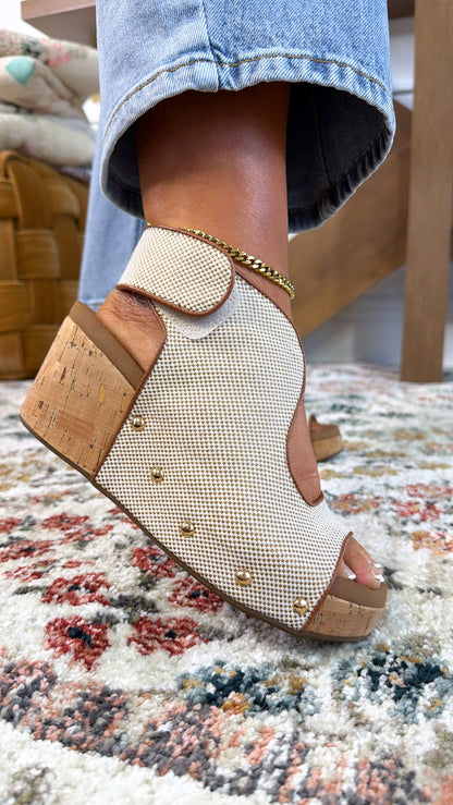 Amber Meadow Cushion Sandal, Bourbon Combo