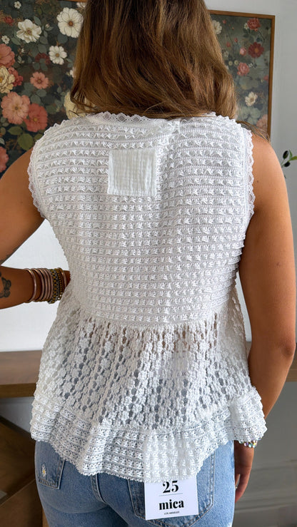 Airy Knit Top, Ivory