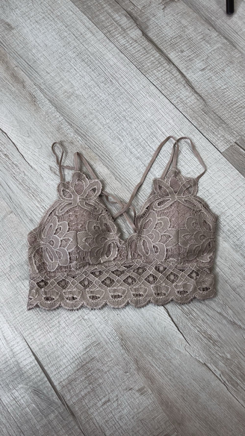 Opening Day Bralette, Dark Taupe
