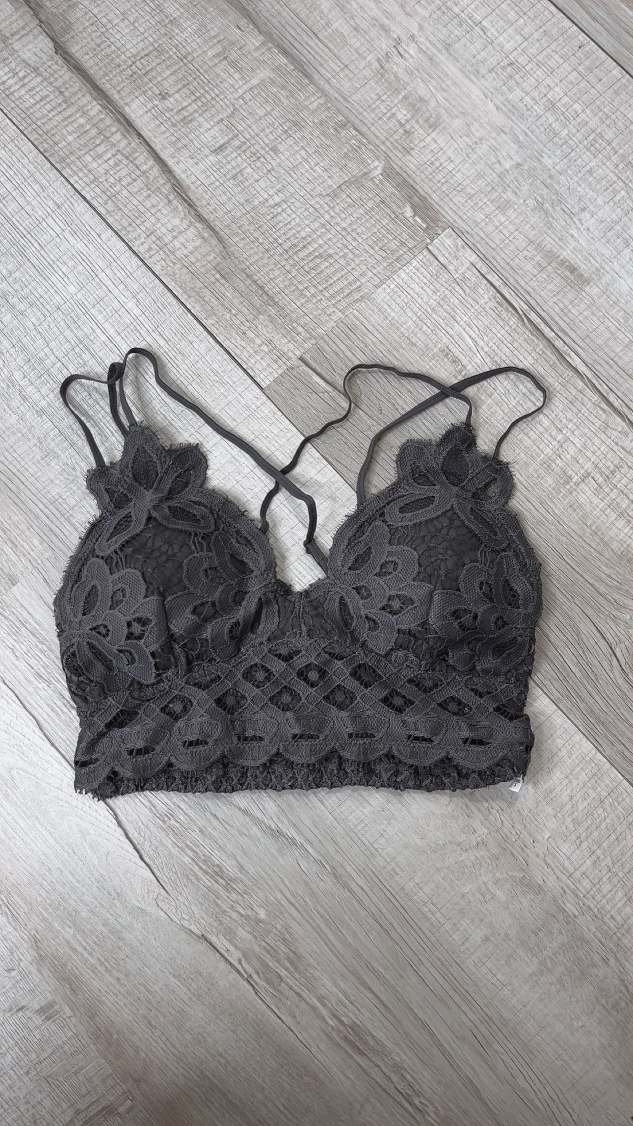 Opening Day Bralette, Dark Grey