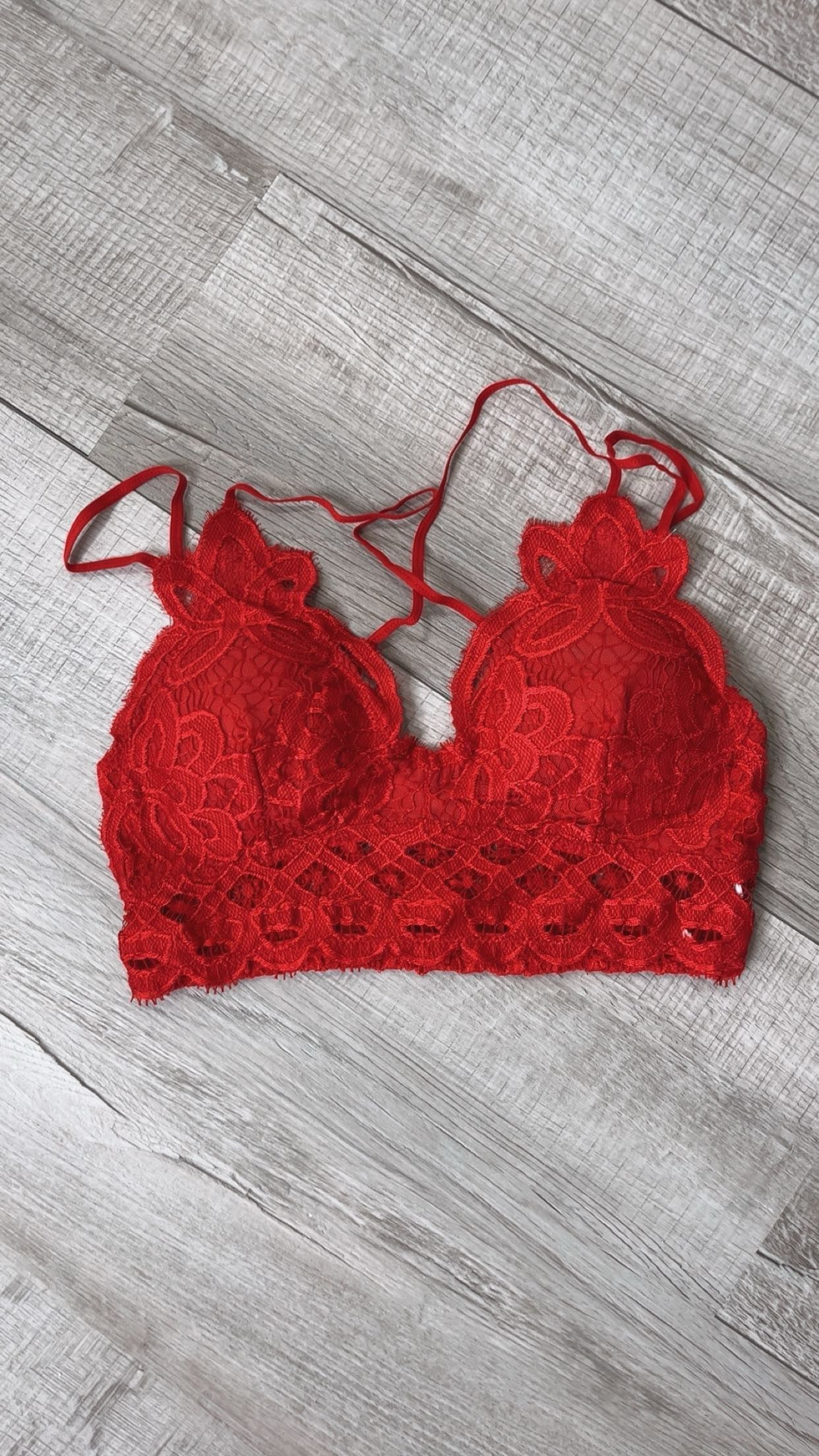 Opening Day Bralette, Red