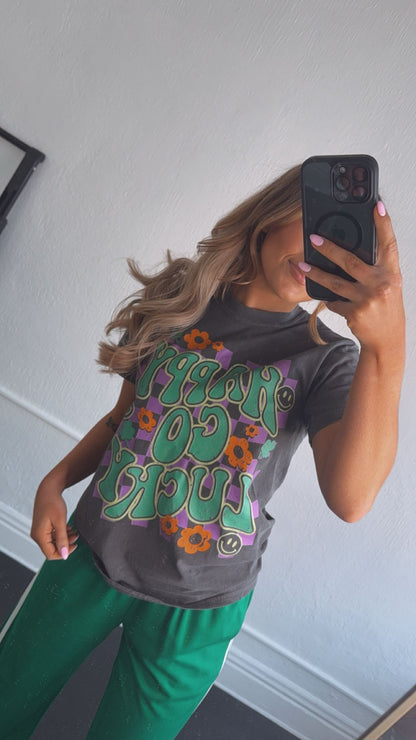 Happy Go Lucky St. Pattys Day Tee