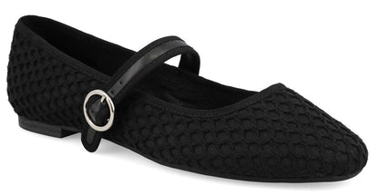 Bena Woven Flats · Black
