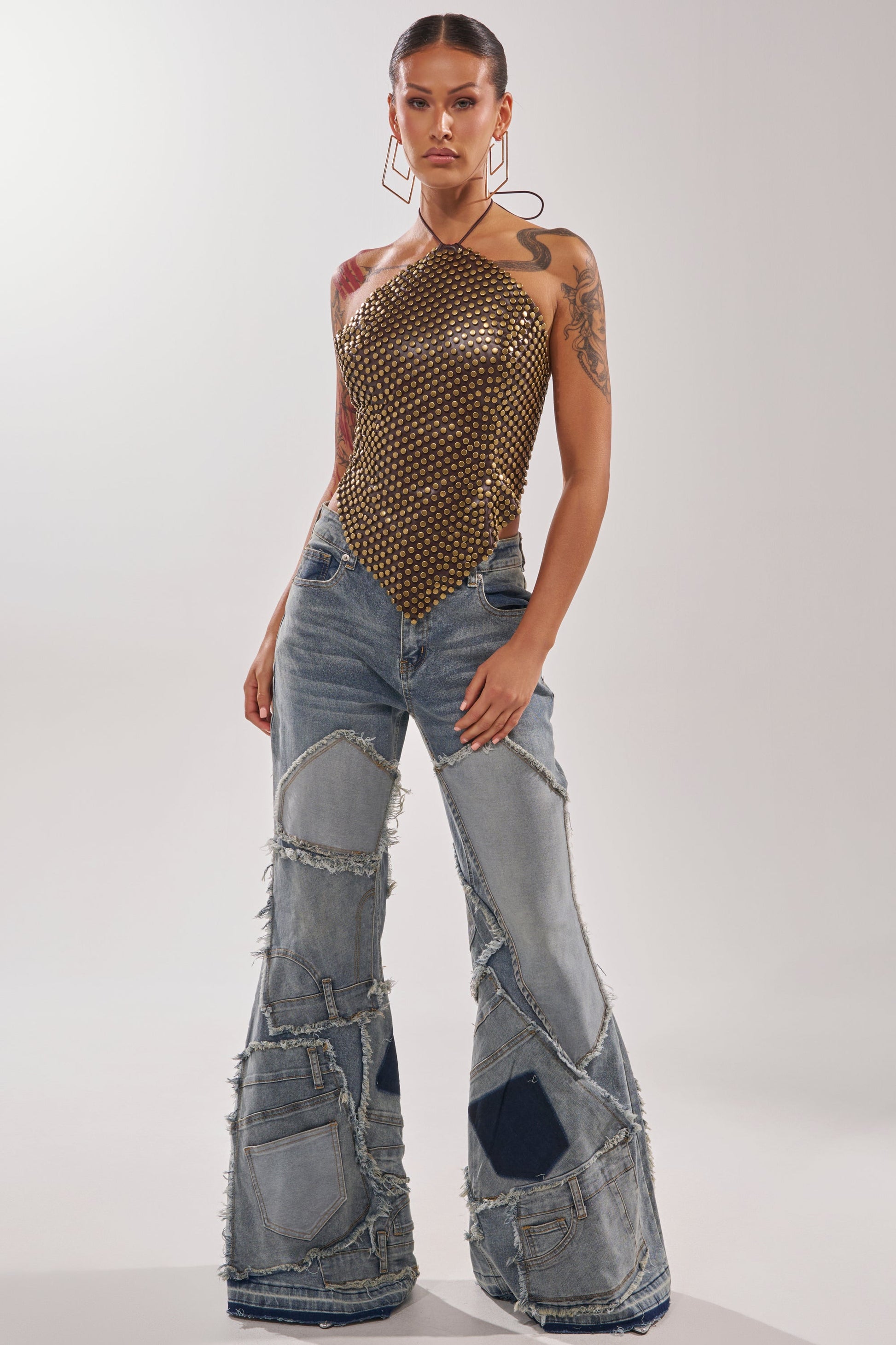 ALL OVER ME DENIM PATCHWORK JEANS
