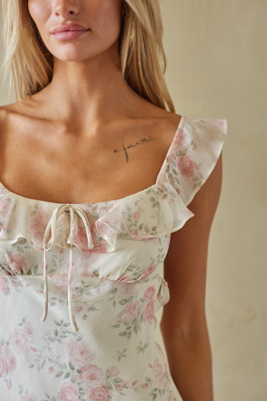 Makenzie Floral Ruffle Mini Dress