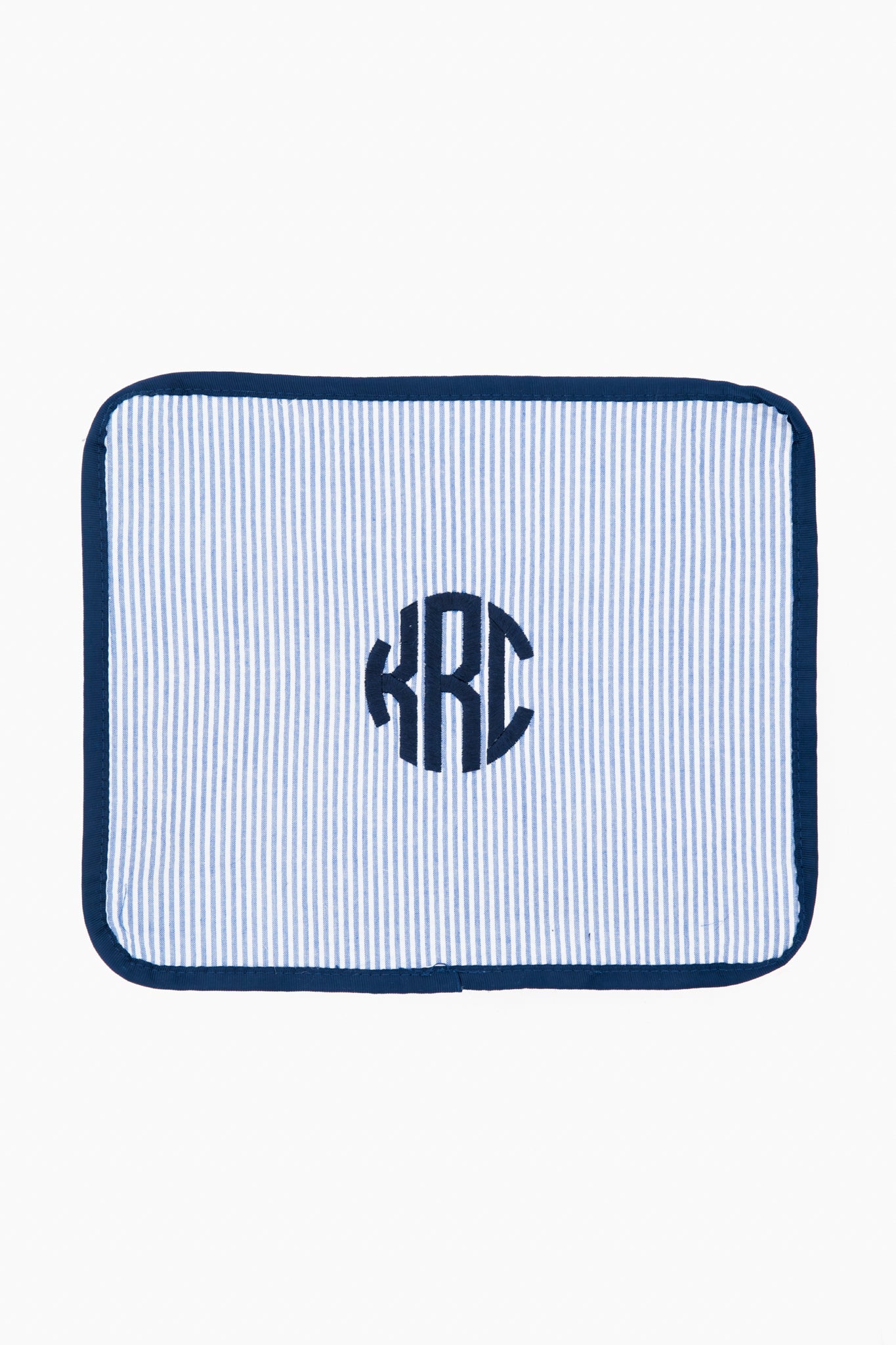 Blue Seersucker Travel Set