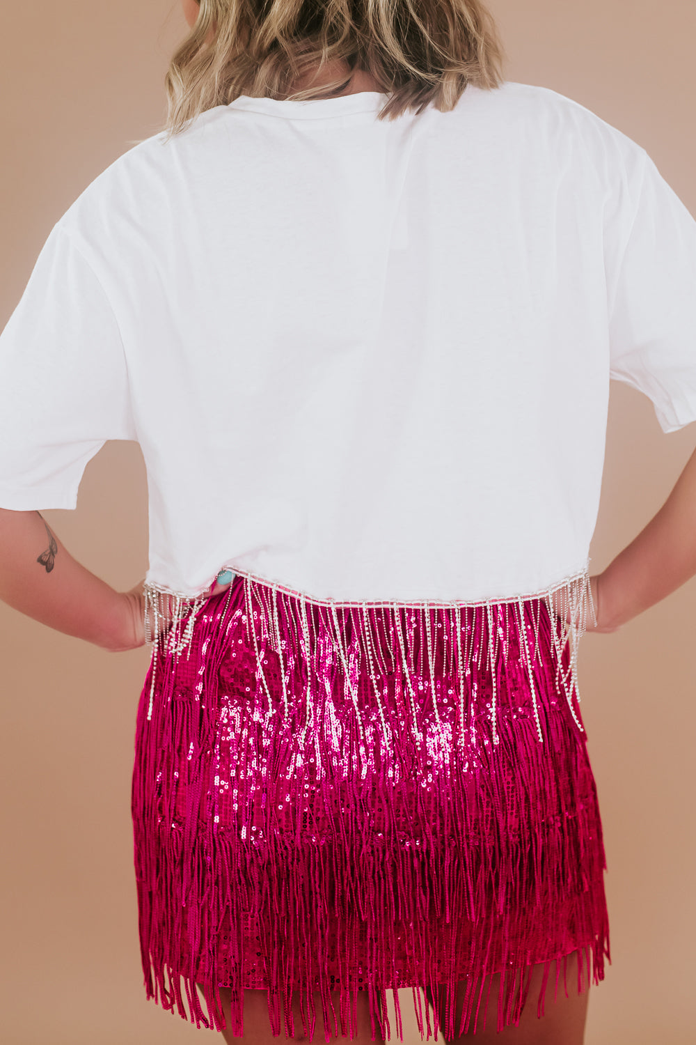 Bridal Rhinestone Tee, White