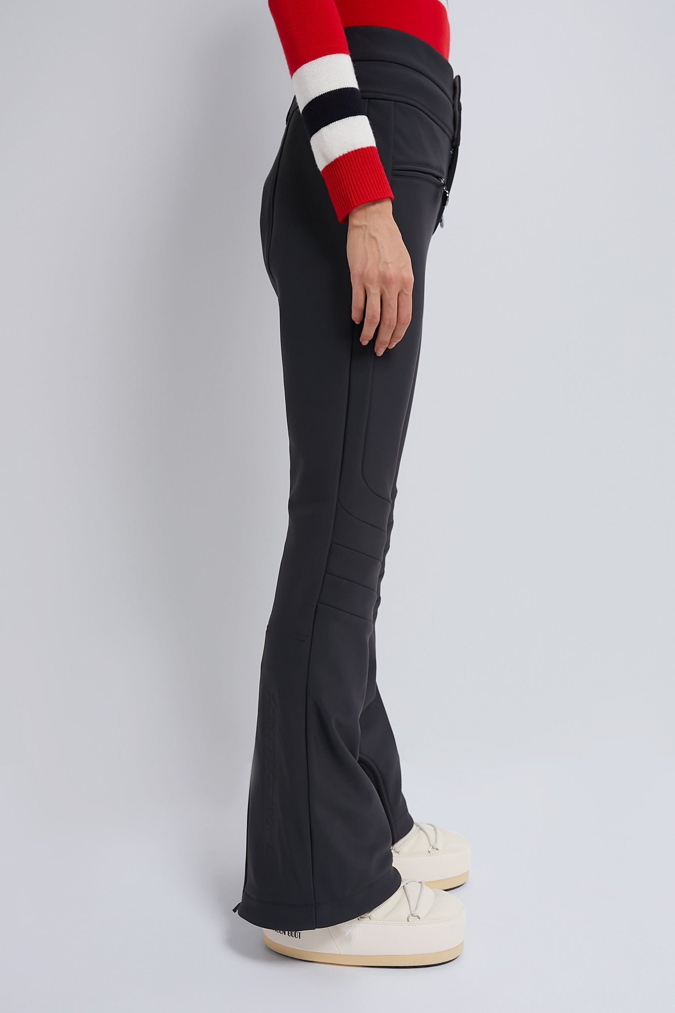 Black Aurora High Waist Flare Ski Pant