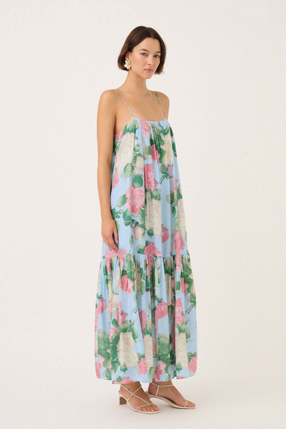 Peony Gathered Midi Dress - Enamour