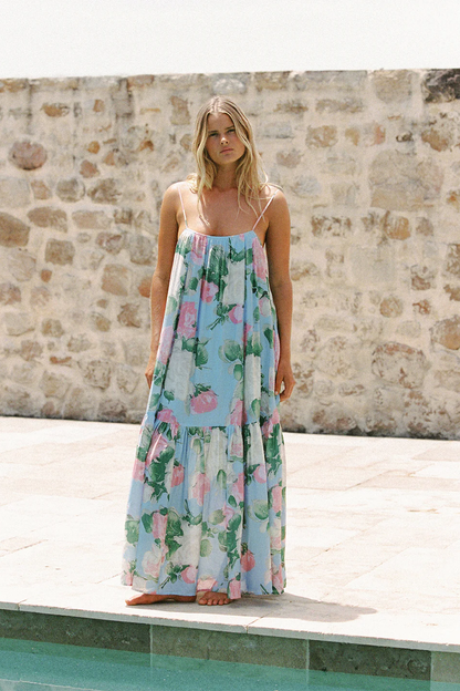 Peony Gathered Midi Dress - Enamour