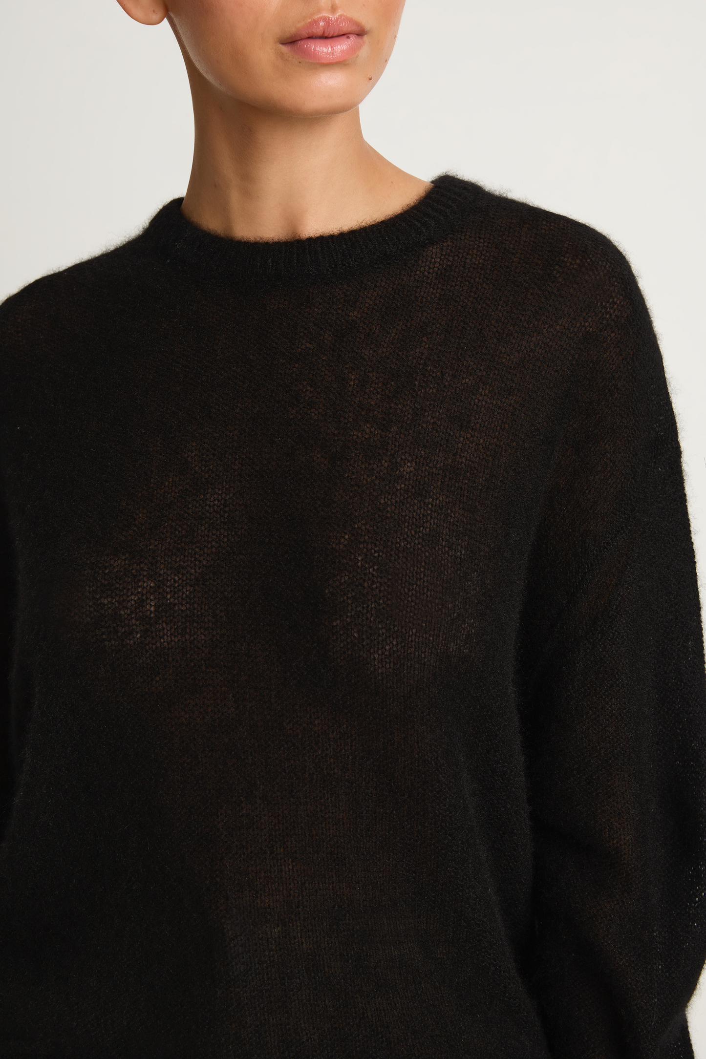 Apiece Apart Softest Tissue Weight Sweater - Black