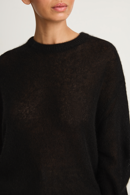 Apiece Apart Softest Tissue Weight Sweater - Black