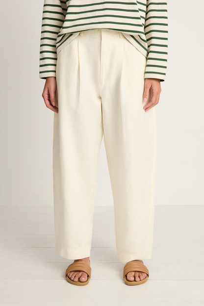 Apiece Apart Bari Crop Trouser - Cream