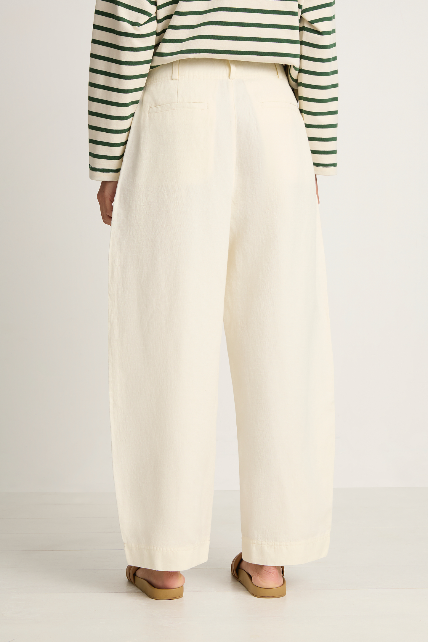 Apiece Apart Bari Crop Trouser - Cream