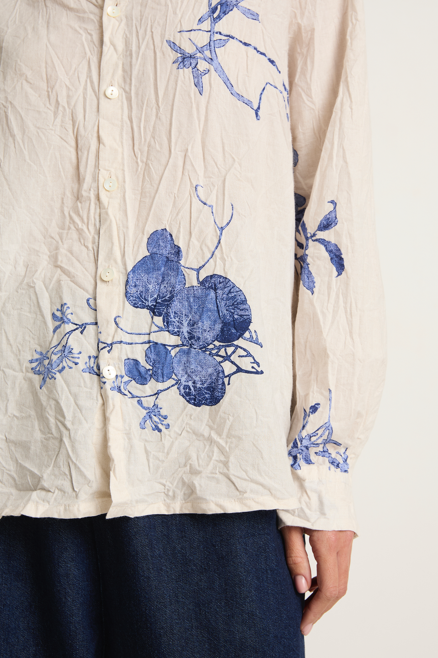 Pas De Calais Japonism Flower Print Blouse - Ivory