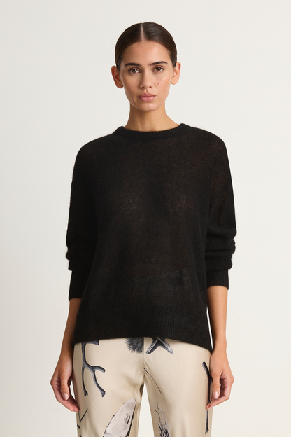 Apiece Apart Softest Tissue Weight Sweater - Black