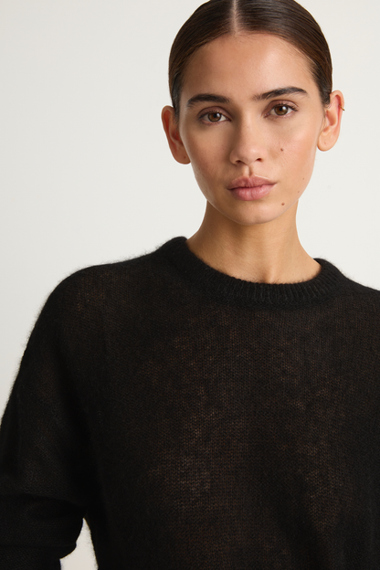 Apiece Apart Softest Tissue Weight Sweater - Black