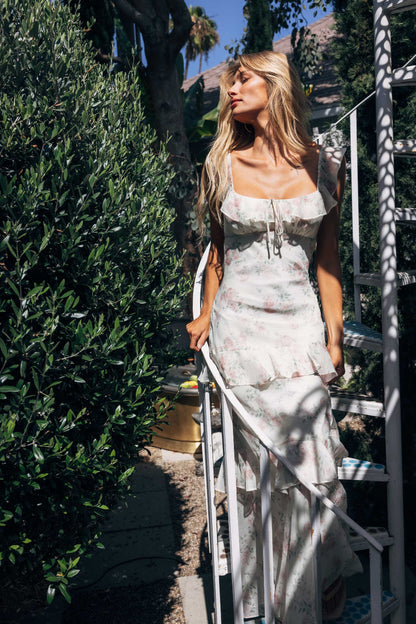 Shelby Floral Ruffle Maxi Dress