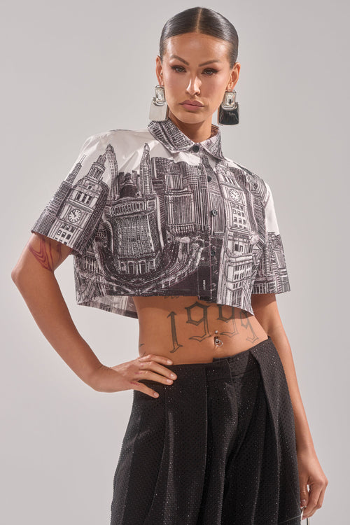 ALL OVER THE CITY BUTTON DOWN