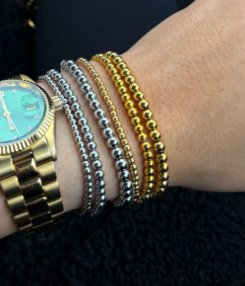 Beaded Bracelets, Silver