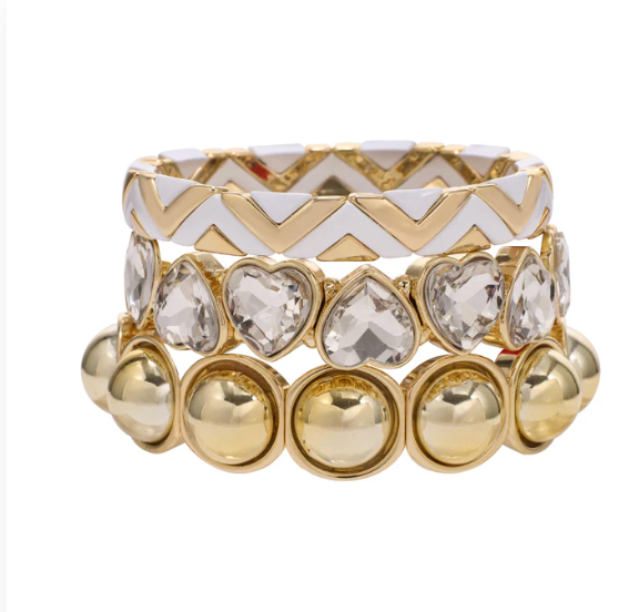 Pearly Love Bracelet Stack