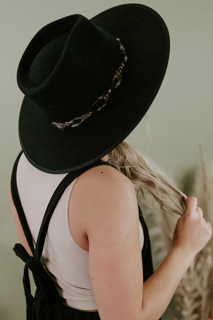 Nelson Feathered Hat, Black