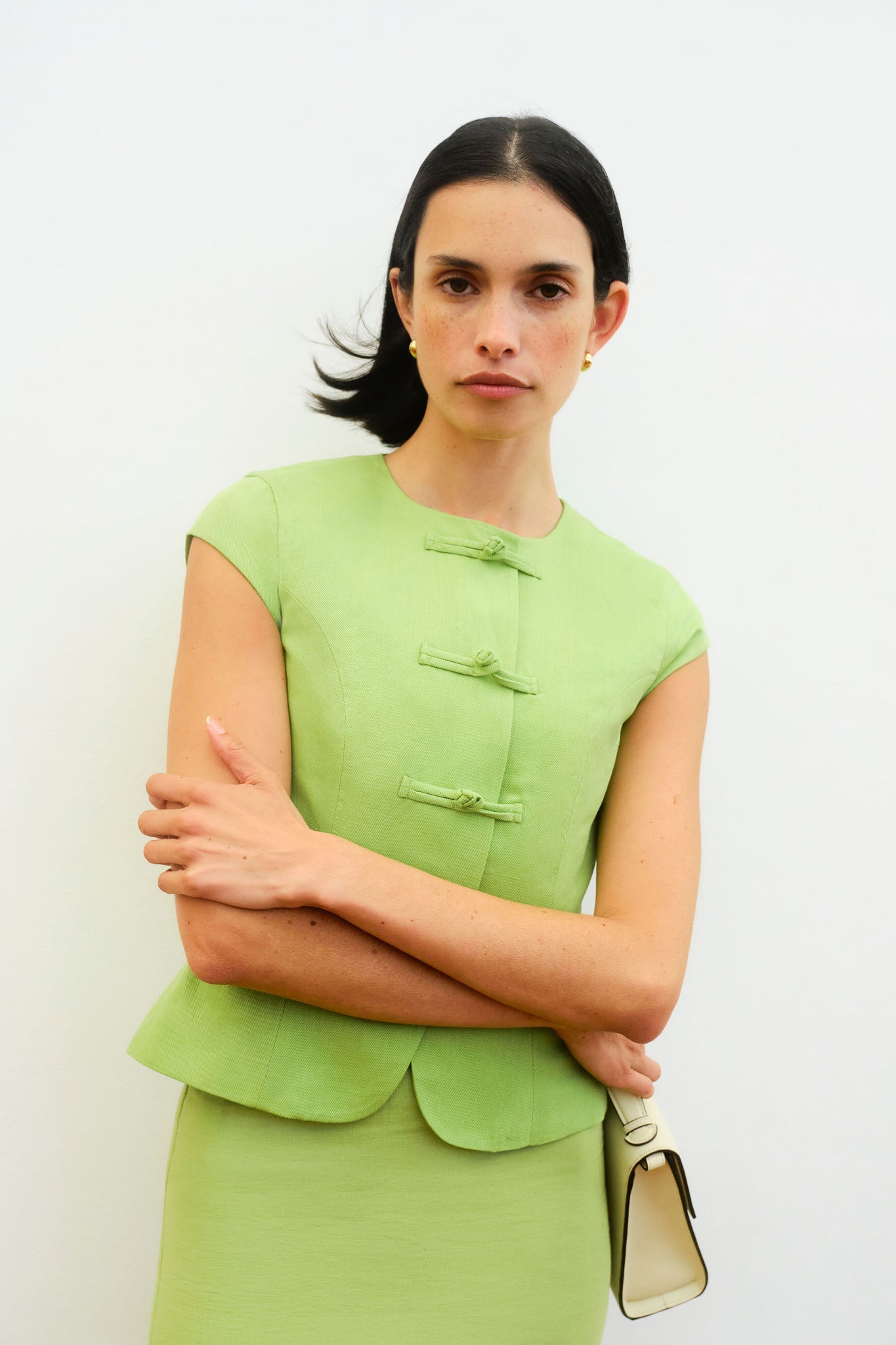 Apple Connie Linen Mix Top
