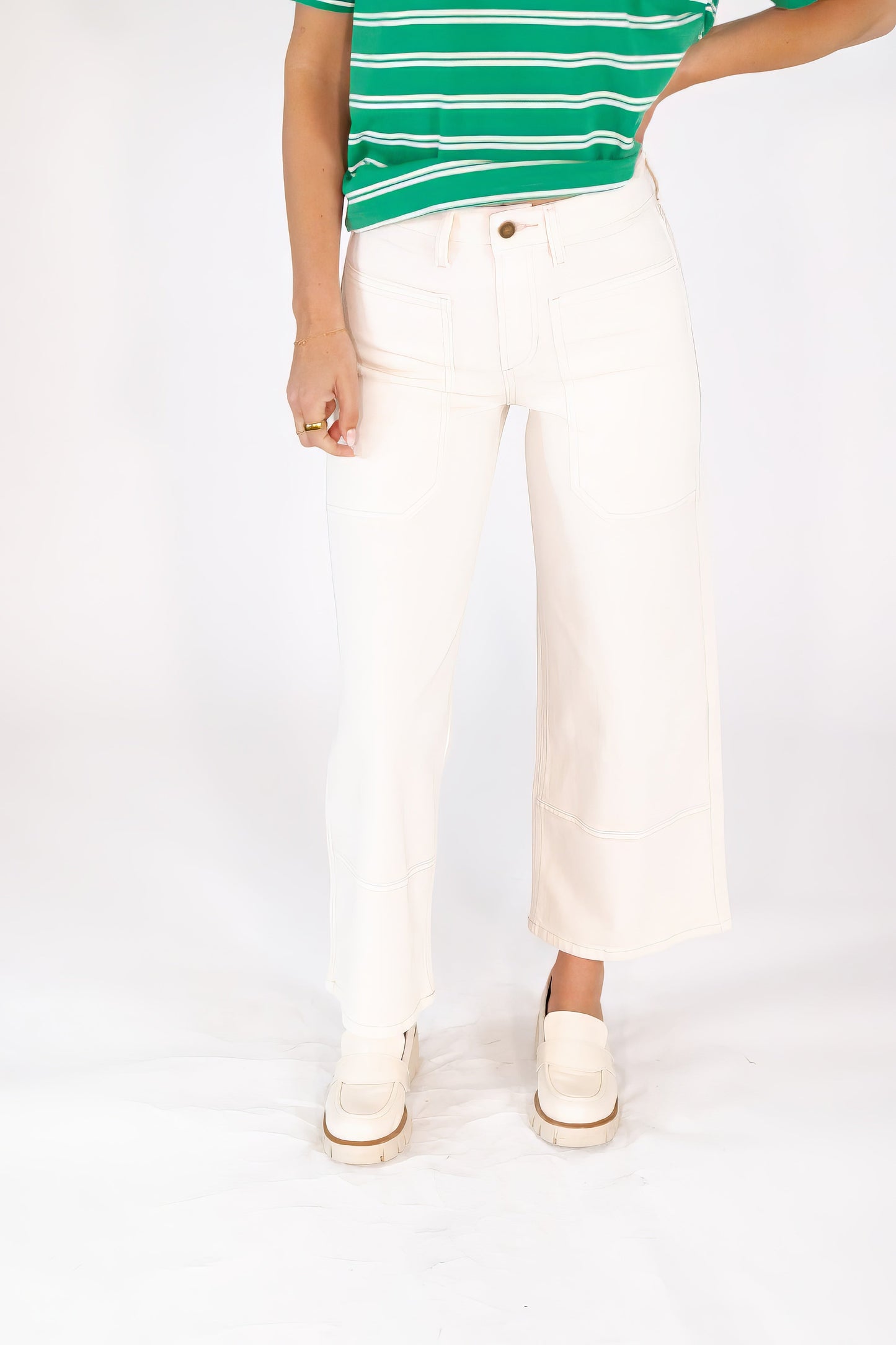 Ophelia White Barrel Jeans