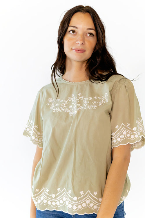 Wren Embroidered Top