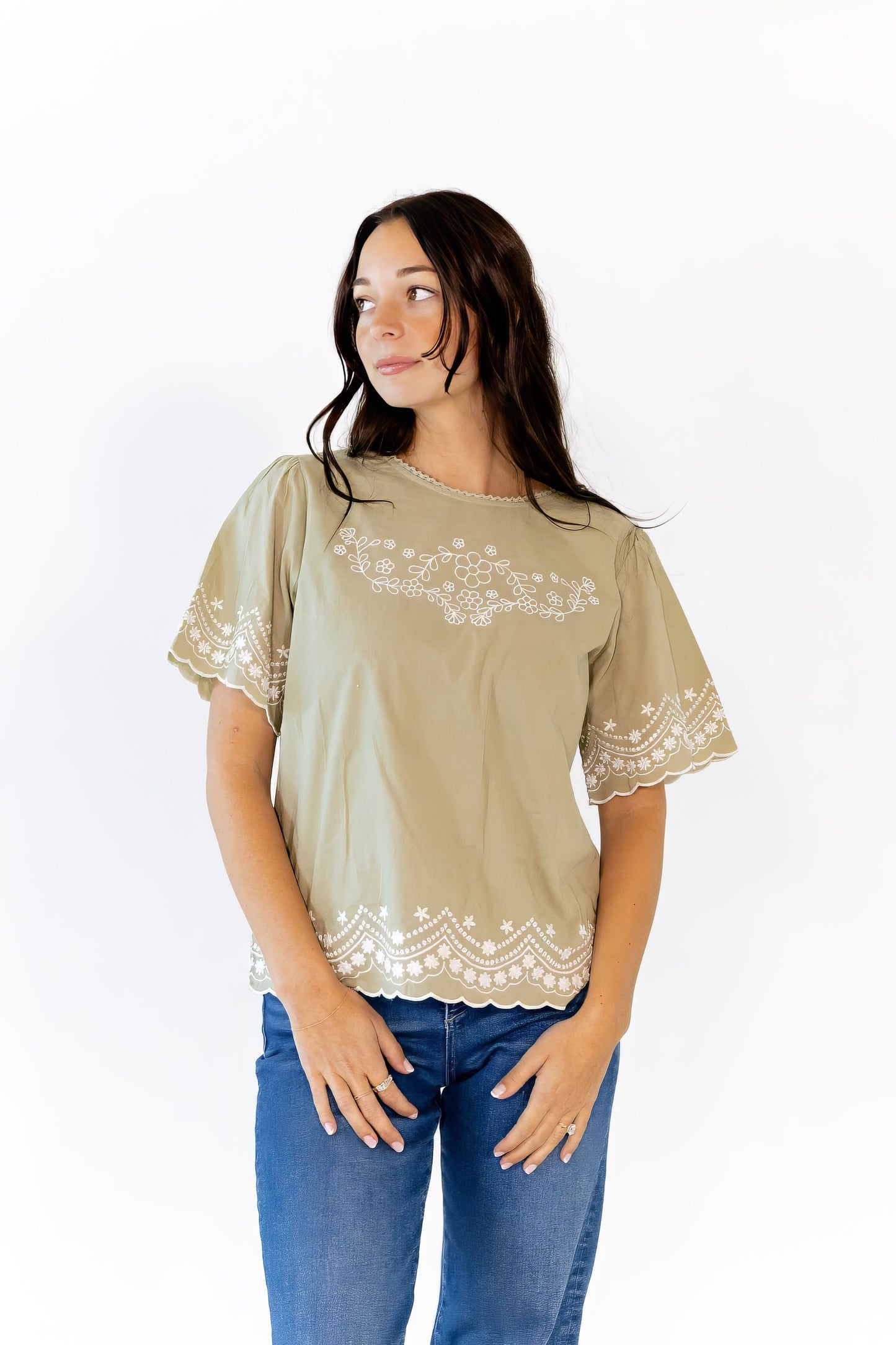 Wren Embroidered Top