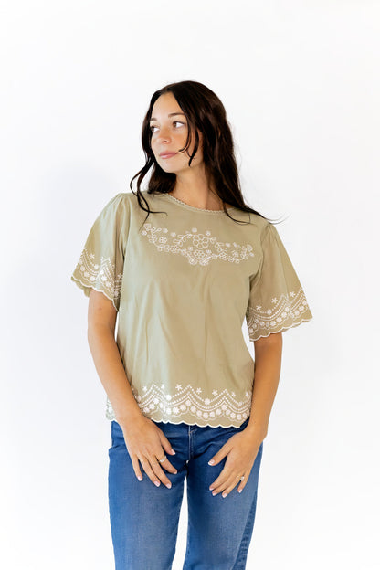 Wren Embroidered Top