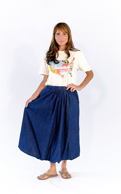 Juniper Denim Bubble Skirt