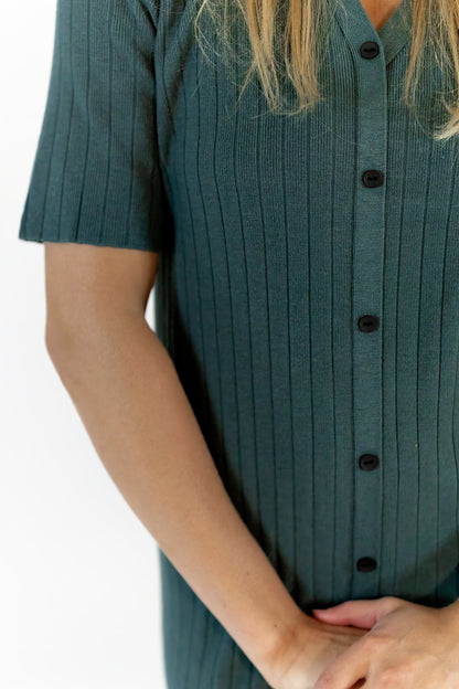 Laith Button Down Sweater Dress