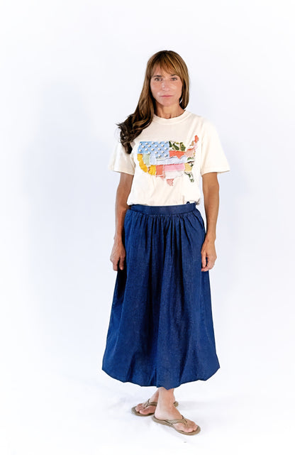 Patchwork Print America Tee